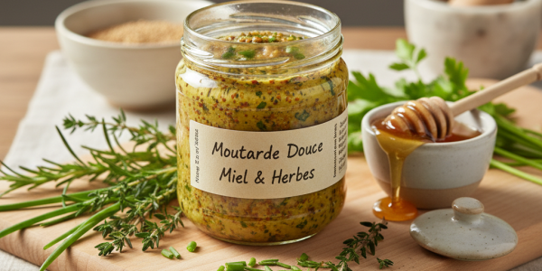 Moutarde au miel et aux herbes